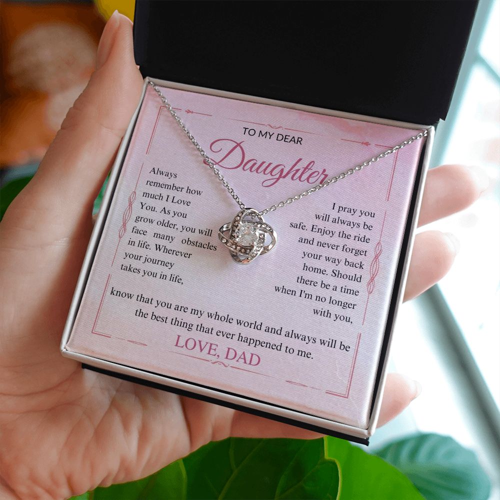 To My Dear Daughter - The Best Thing - Love Knot Necklace