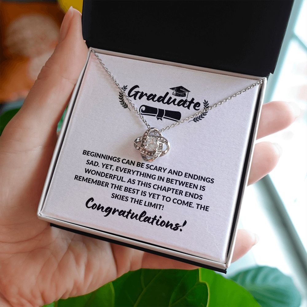Graduate - Congratulations - Love Knot Necklace