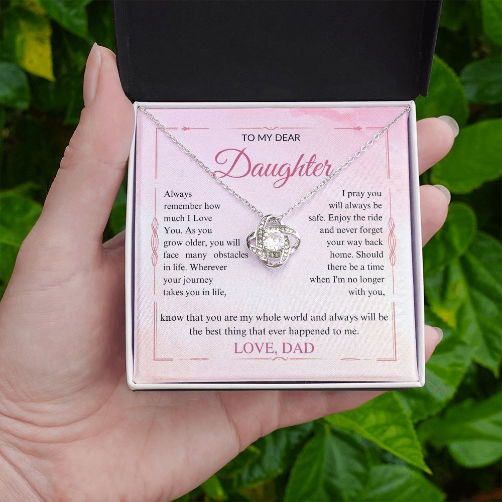 To My Dear Daughter - The Best Thing - Love Knot Necklace