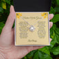 Mother Of The Groom - Thank You - Love Knot Necklace