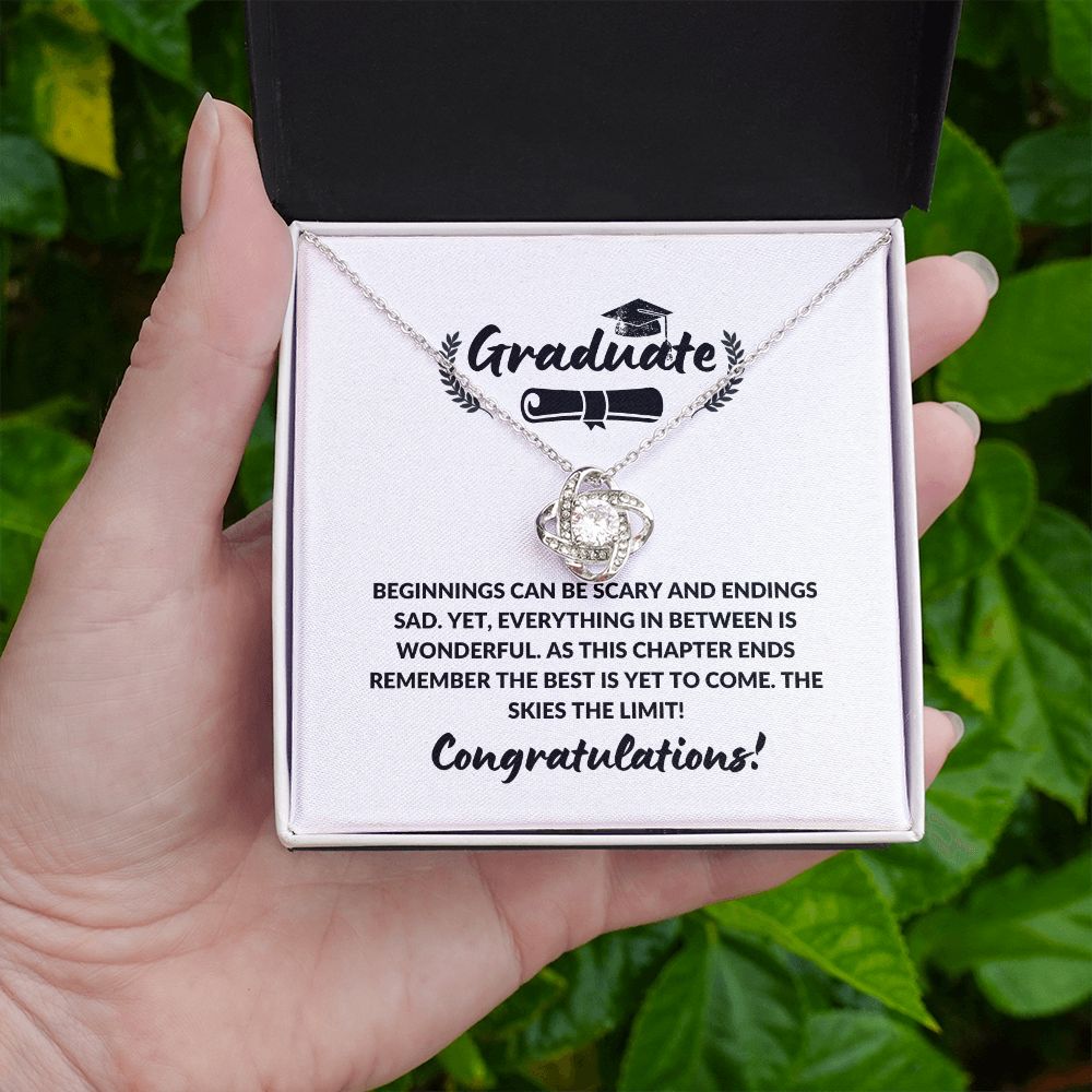 Graduate - Congratulations - Love Knot Necklace