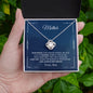 Mother - I Love You - Love Knot Necklace
