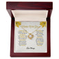 Mother Of The Groom - Thank You - Love Knot Necklace