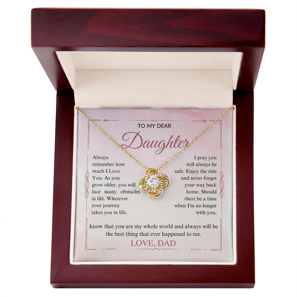 To My Dear Daughter - The Best Thing - Love Knot Necklace