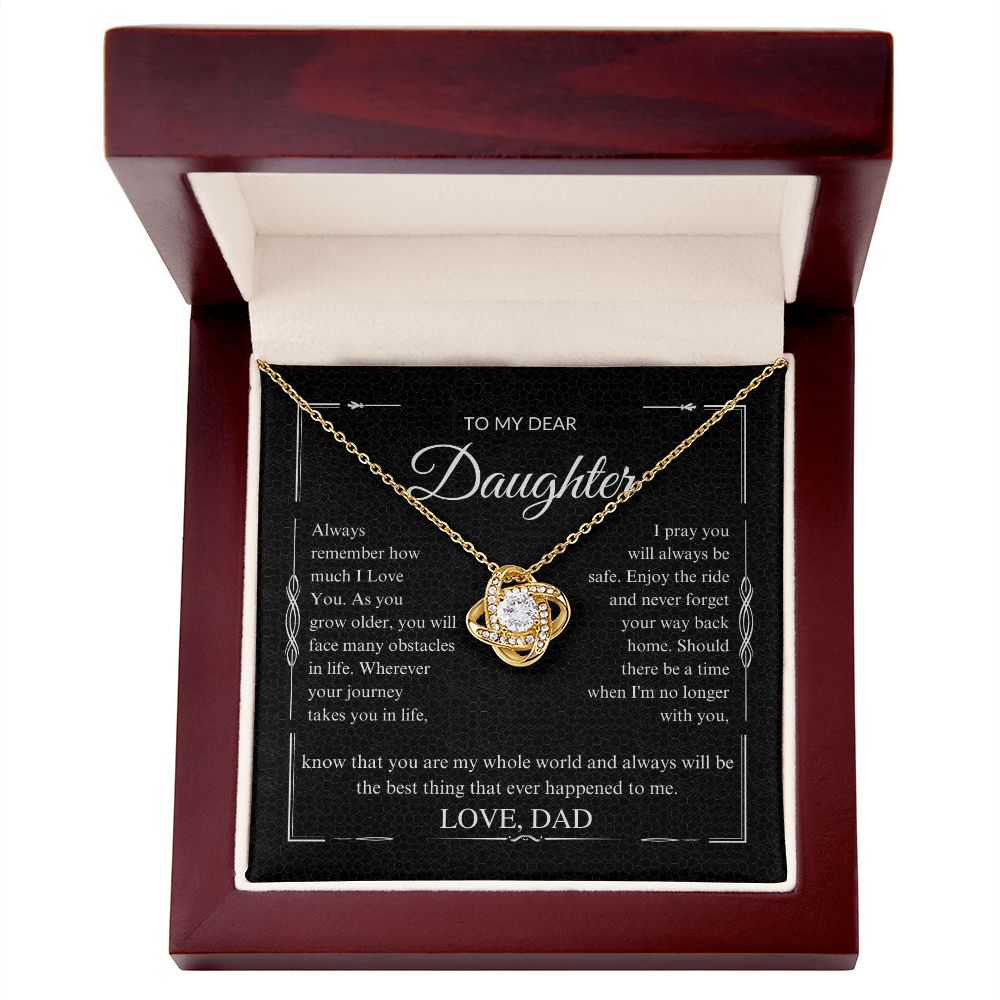 To My Dear Daughter - The Best Thing - Love Knot Necklace DL006