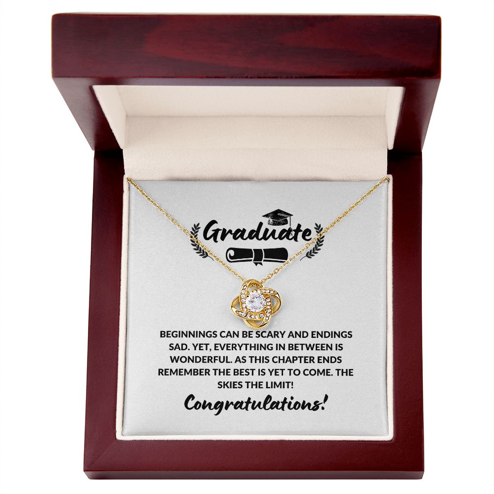 Graduate - Congratulations - Love Knot Necklace