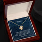 Mother - I Love You - Love Knot Necklace