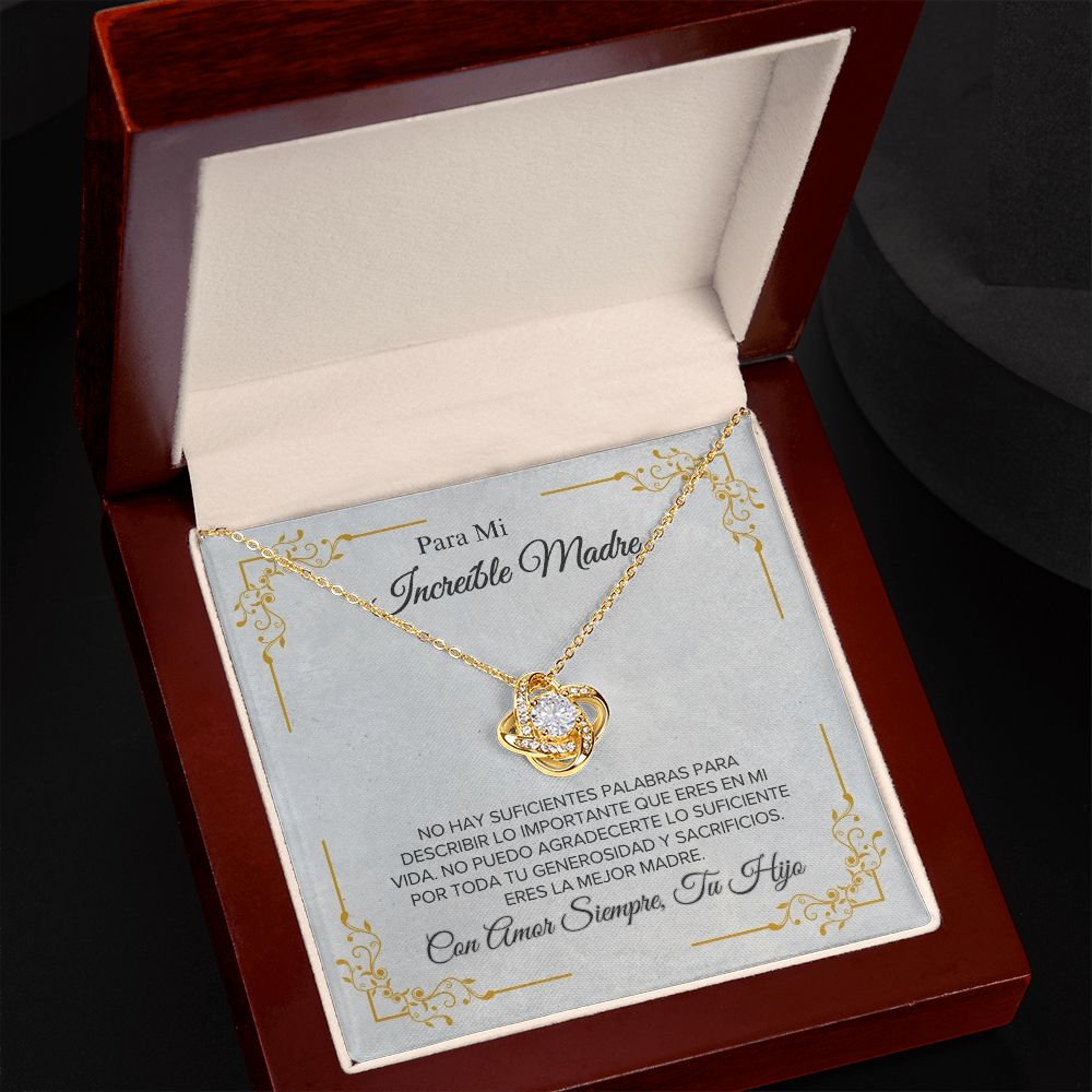 Para Mi Increible Madre - Love Knot Necklace