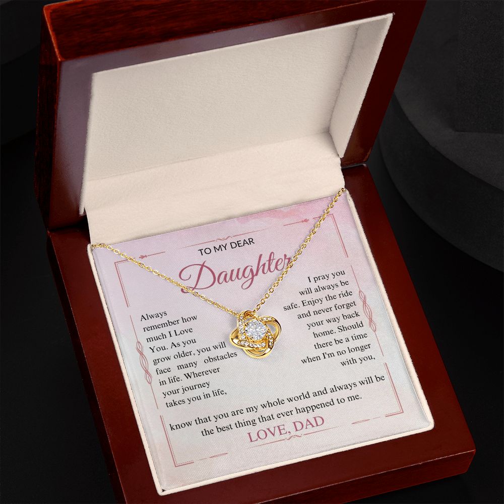 To My Dear Daughter - The Best Thing - Love Knot Necklace