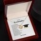 To My Granddaughter - My Shining Star - Love Knot Necklace