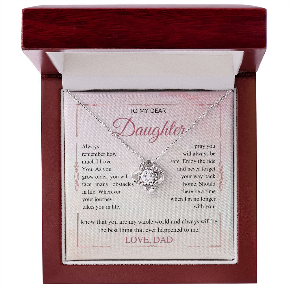 To My Dear Daughter - The Best Thing - Love Knot Necklace