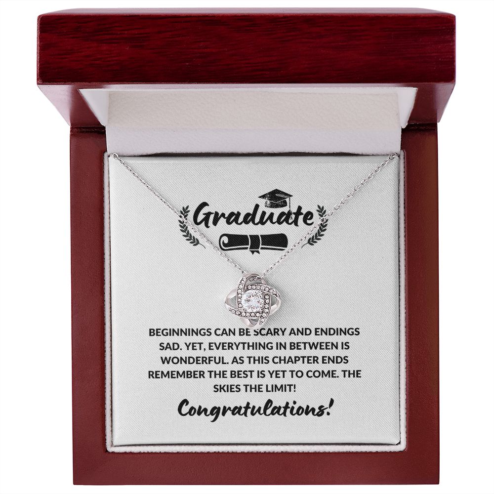 Graduate - Congratulations - Love Knot Necklace