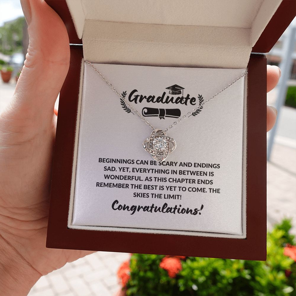 Graduate - Congratulations - Love Knot Necklace