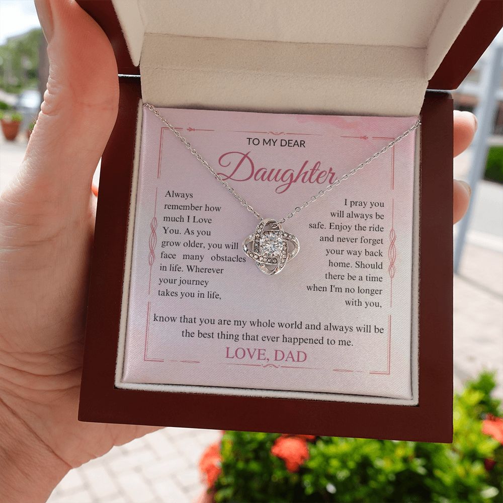 To My Dear Daughter - The Best Thing - Love Knot Necklace