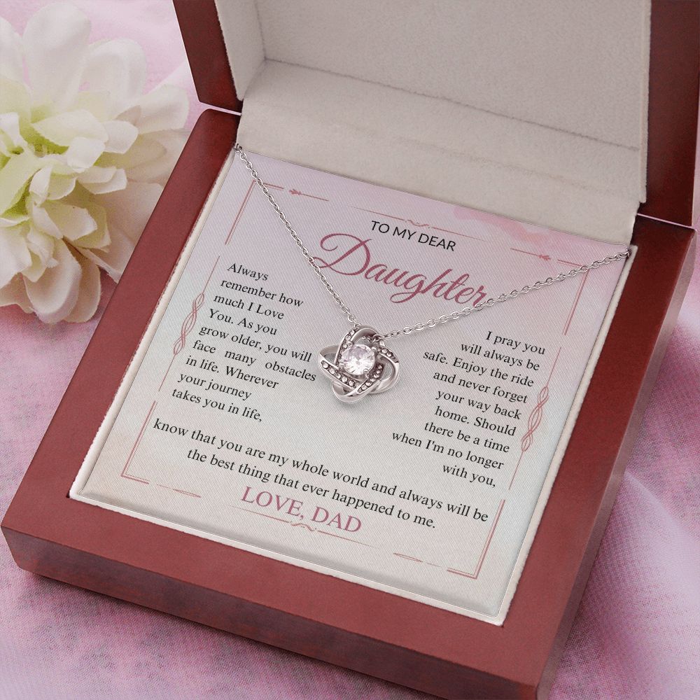 To My Dear Daughter - The Best Thing - Love Knot Necklace