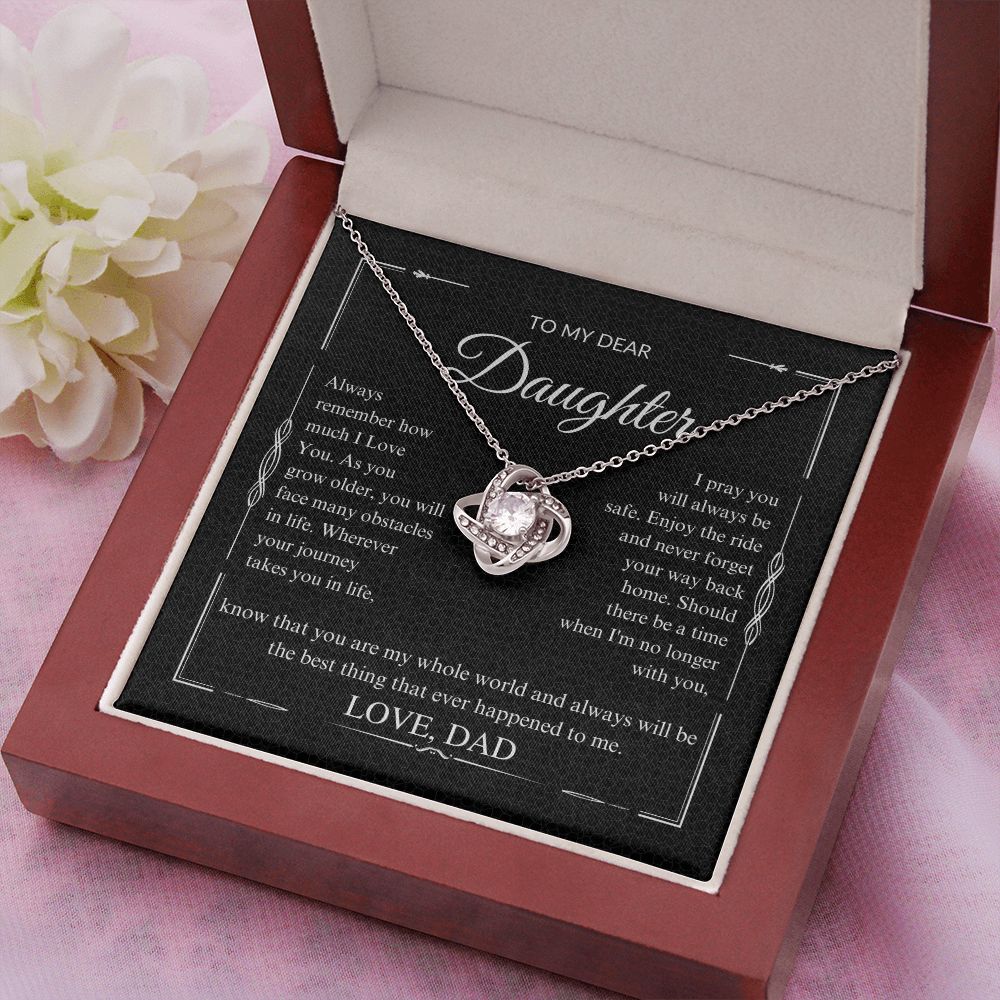 To My Dear Daughter - The Best Thing - Love Knot Necklace DL006