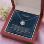 Mother - I Love You - Love Knot Necklace