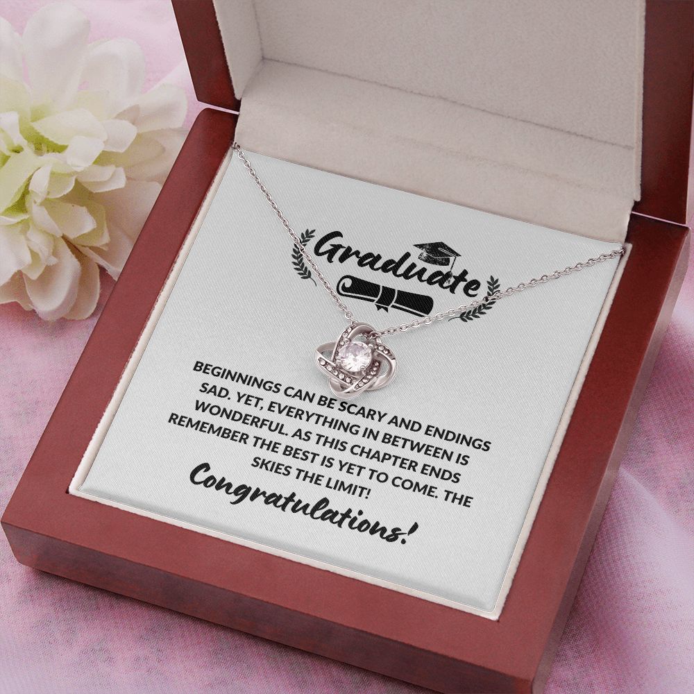 Graduate - Congratulations - Love Knot Necklace