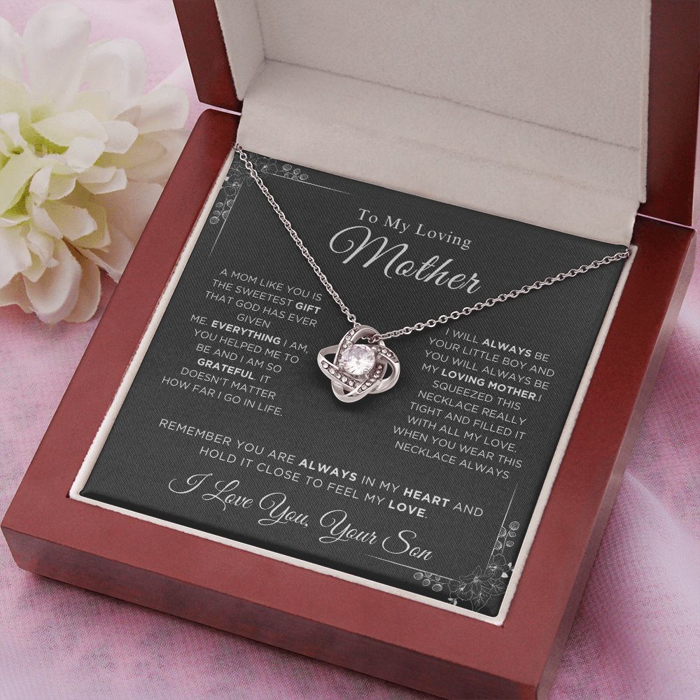 To My Loving Mother - The Sweetest Gift - Love Knot Necklace