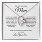 To My Loving Mom - An Angel - Forever Love Necklace