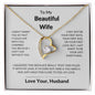To My Wife "I Married You because...", Beautiful Forever Love Necklace