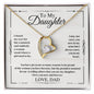 To My Daughter - The Proudest Moment - Forever Love Necklace