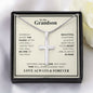 To My Grandson - Most Beautiful Chapters - Artisan Cross Necklace
