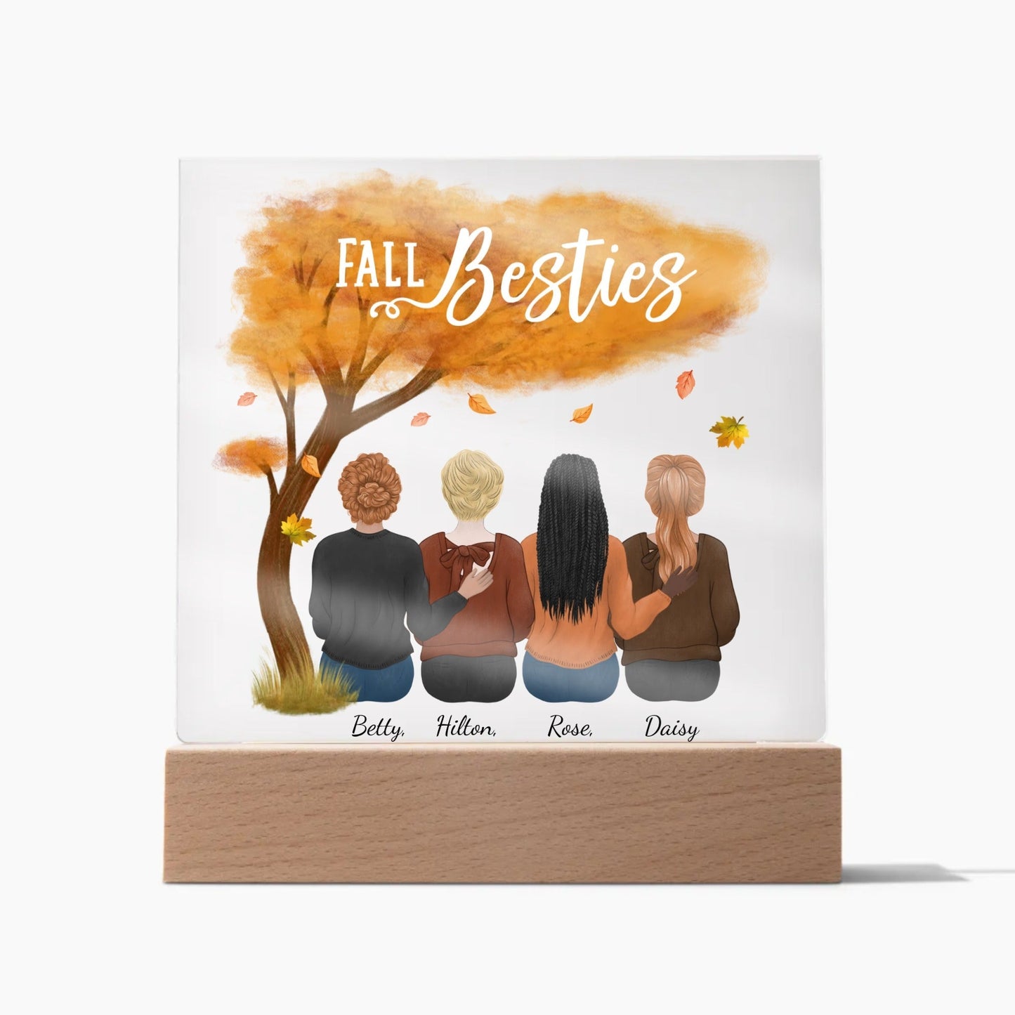 Personalize Acrylic Square Plaque- Friends