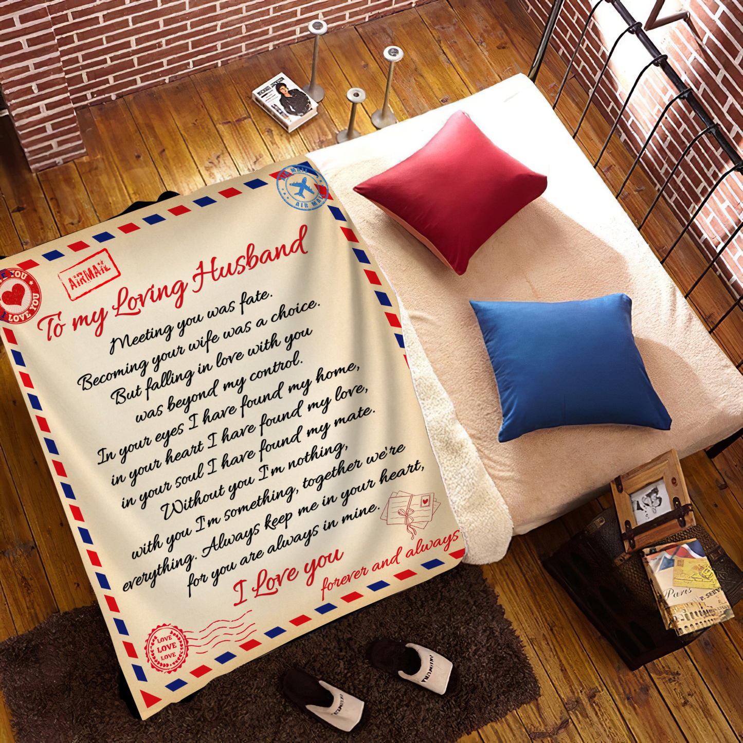Husband Love Letter - Plush Fleece Blanket