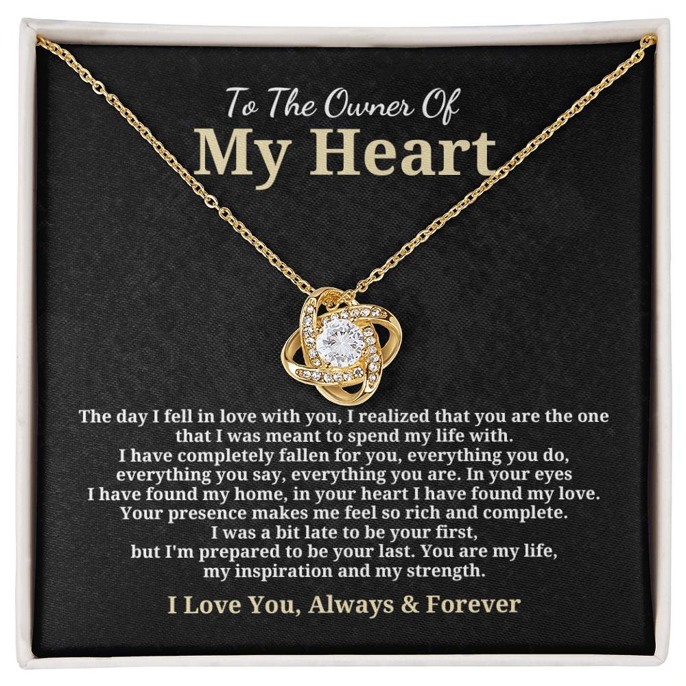 To The Owner Of My Heart - Love Knot Necklace
