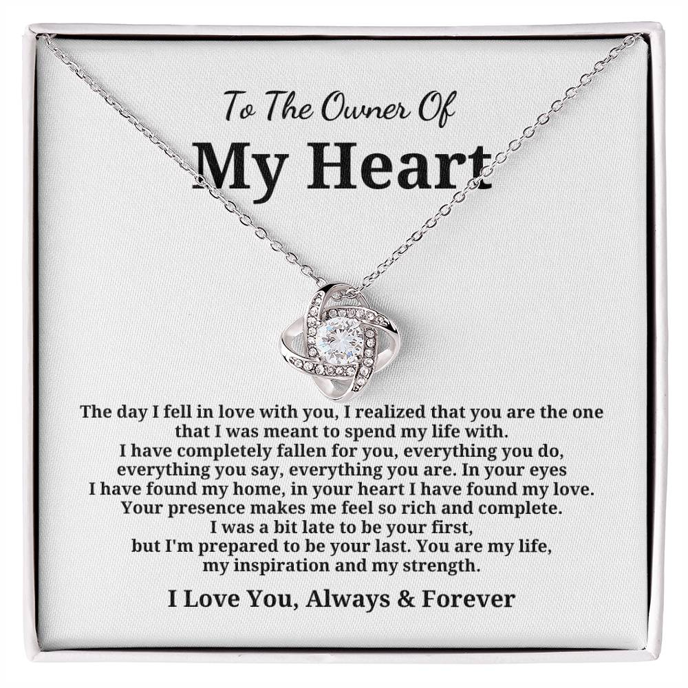 To The Owner Of My Heart - Love Knot Necklace
