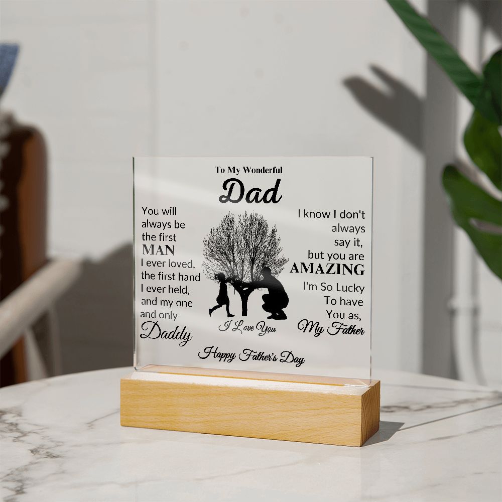 Dad - I Love You - Acrylic Square Plaque