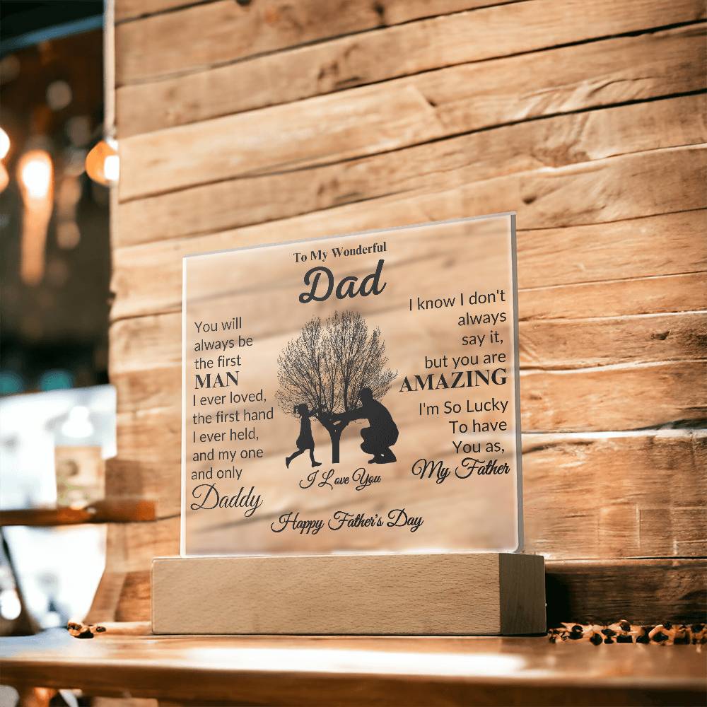 Dad - I Love You - Acrylic Square Plaque