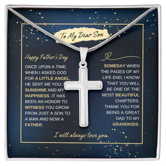Son - Happy Father's Day - Artisan Cross Necklace
