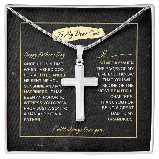 Son - Happy Father's Day - Artisan Cross Necklace