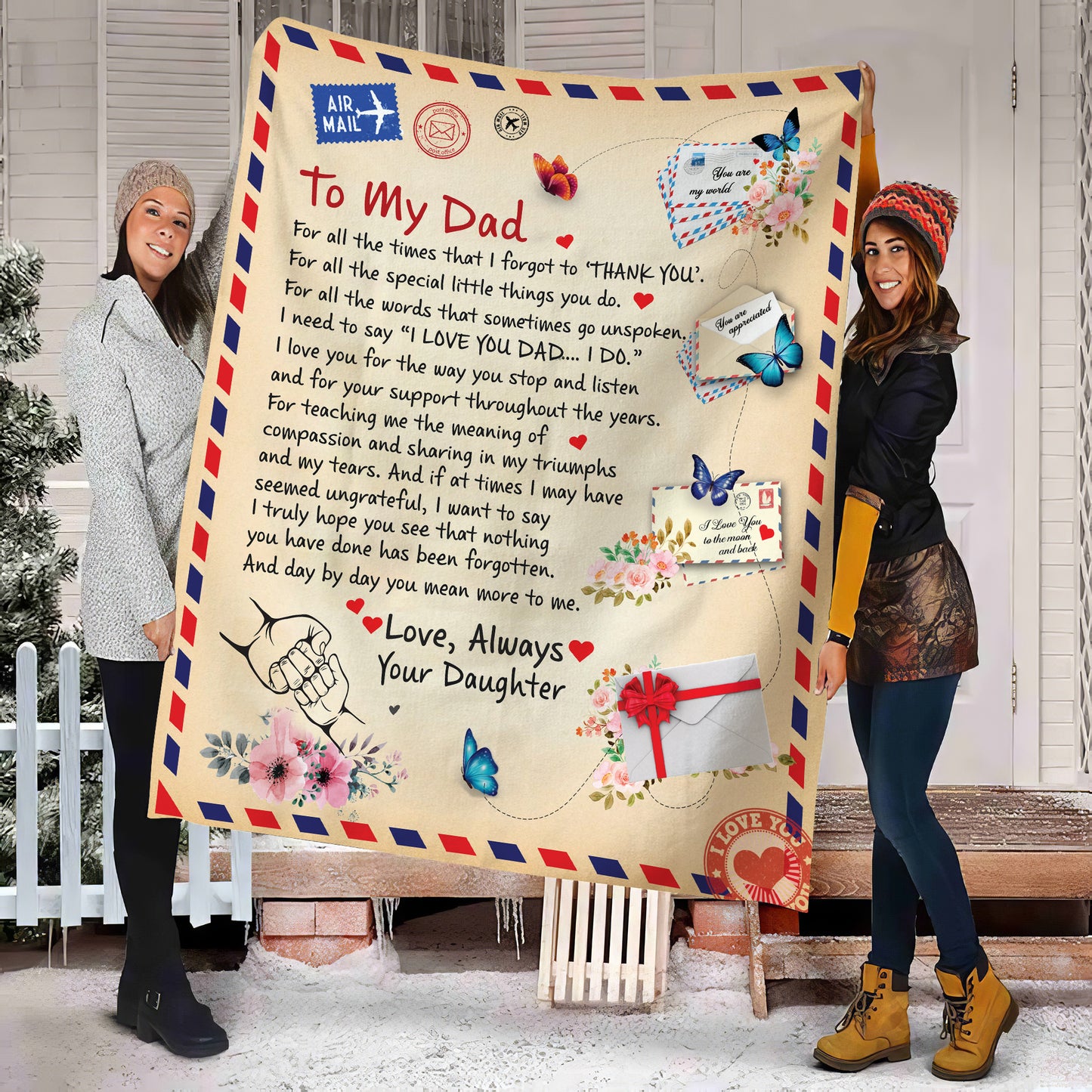 Dad - Giant Post Card Blanket