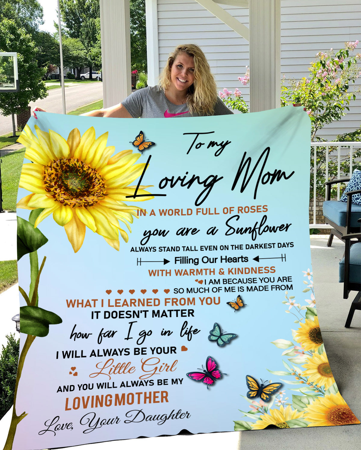 Mom - Sunflower Blanket - From Daughter