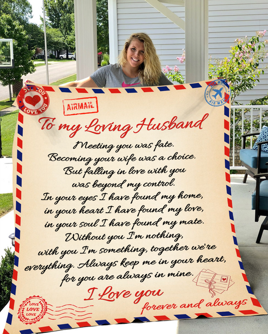 Husband Love Letter - Plush Fleece Blanket