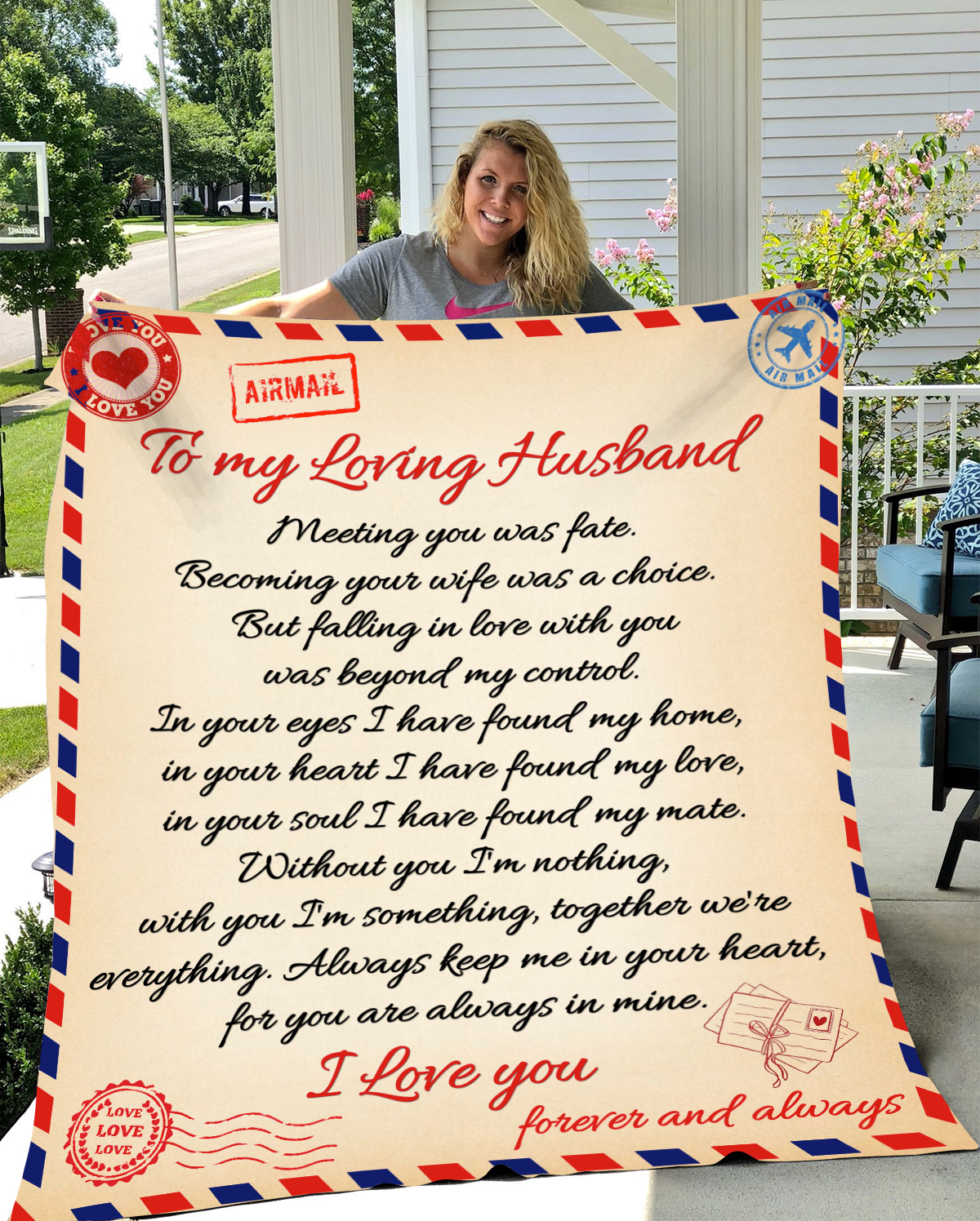 My Loving Husband - Love Letter Blanket
