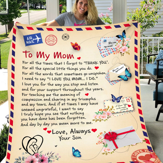 Mom - Giant Post Card Blanket