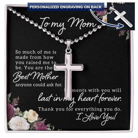 Mom - Personalized Cross Necklace