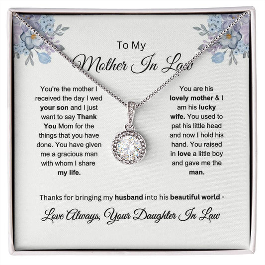 To My Mother In Law - Thank You - Eternal Hope Necklace