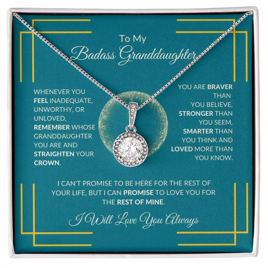 To My Badass Granddaughter - Remember - Eternal Hope Necklace