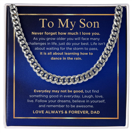 To My Son - Do Your Best - Cuban Link Chain