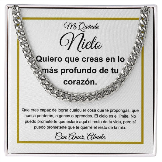 Mi Querido Nieto - Ganas O Aprendes - Cuban Link Chain