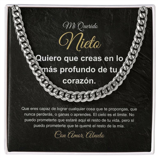Mi Querido Nieto - Ganas O Aprendes - Cuban Link Chain