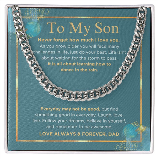 To My Son - Do Your Best - Cuban Link Chain