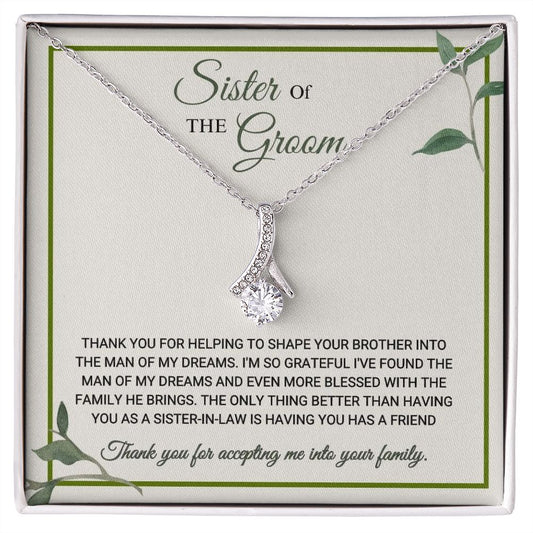 Sister Of The Groom - Thank You - Alluring Beauty Necklace