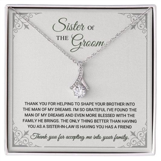 Sister Of The Groom - Thank You - Alluring Beauty Necklace