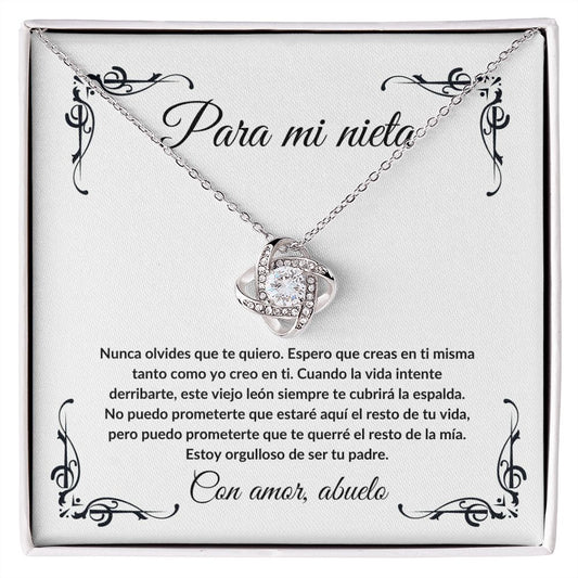 Para Mi Nieta - Love Knot Necklace